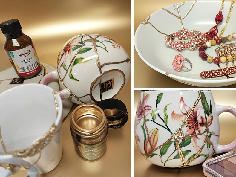 Možnosť nového života rozbitej keramiky - technika kintsugi