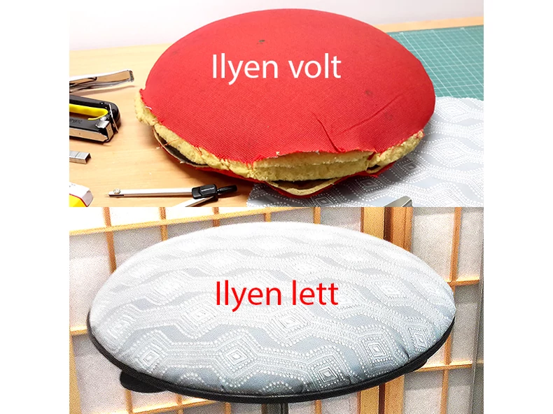 Renovácia stoličky s patchworkovou látkou