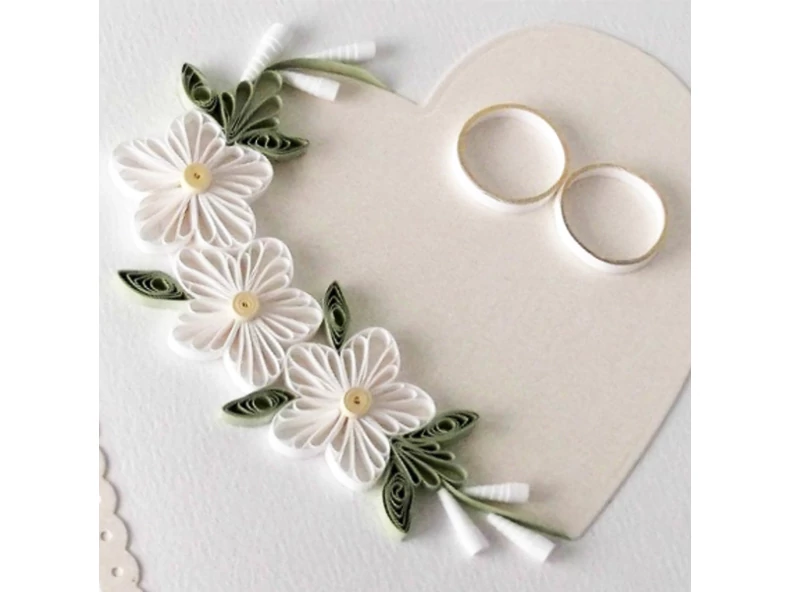Svadobné oznámenia, šperky, dekorácie, technikou quilling