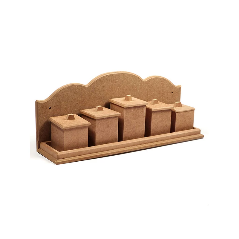 Korenička z MDF- 5 priehradiek, 41x10,5x17 cm
