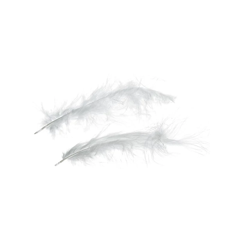 Marabu perie - biele, 8-10 cm, 22 ks/bal