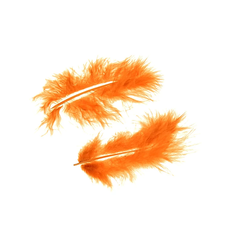 Marabu perie - oranžové, 8-10 cm, 22 ks/bal