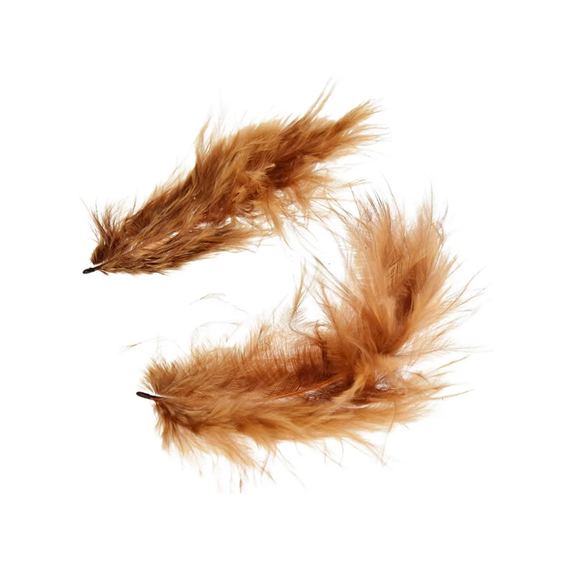Marabu perie - hnedé, 8-10 cm, 22 ks/bal