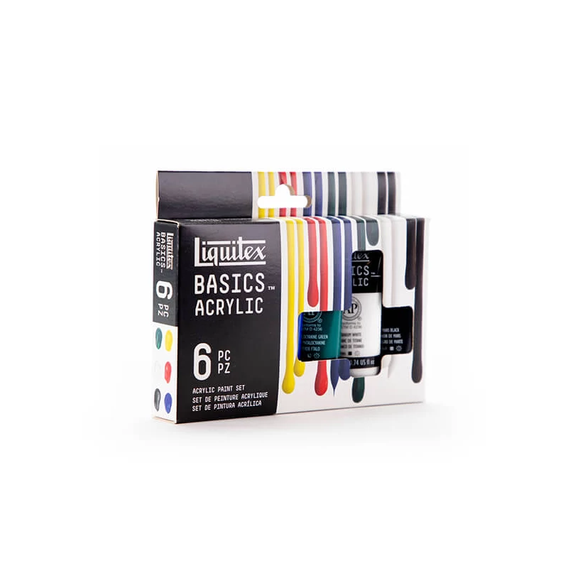 Sada akrylových farieb Liquitex Basics - 6x22 ml