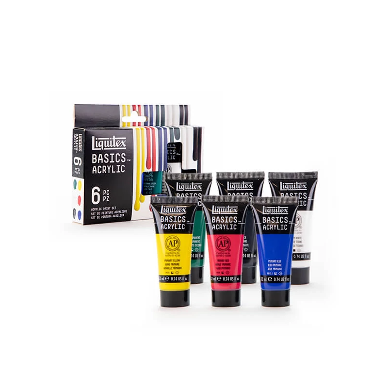 Sada akrylových farieb Liquitex Basics - 6x22 ml