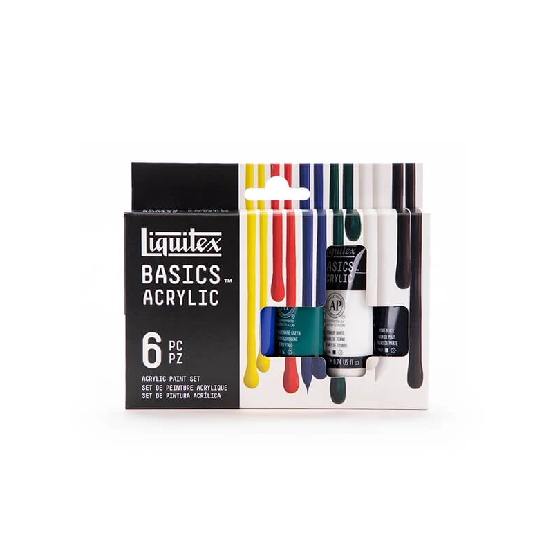 Sada akrylových farieb Liquitex Basics - 6x22 ml