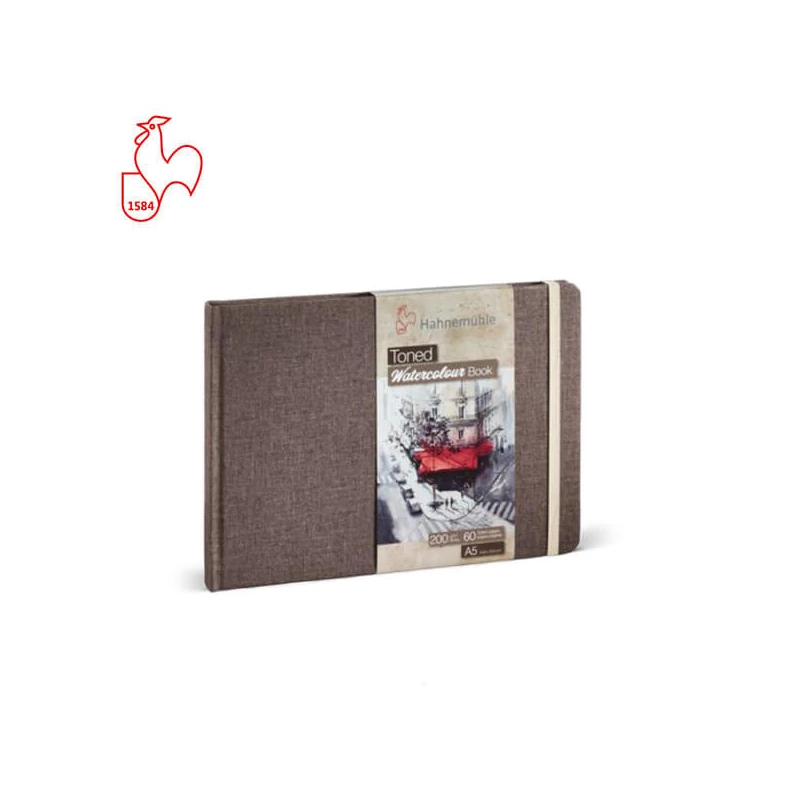 Akvarelový zápisník Hahnemühle Toned Watercolor Book, 200 g, 30 listov, A5, na šírku, béžový