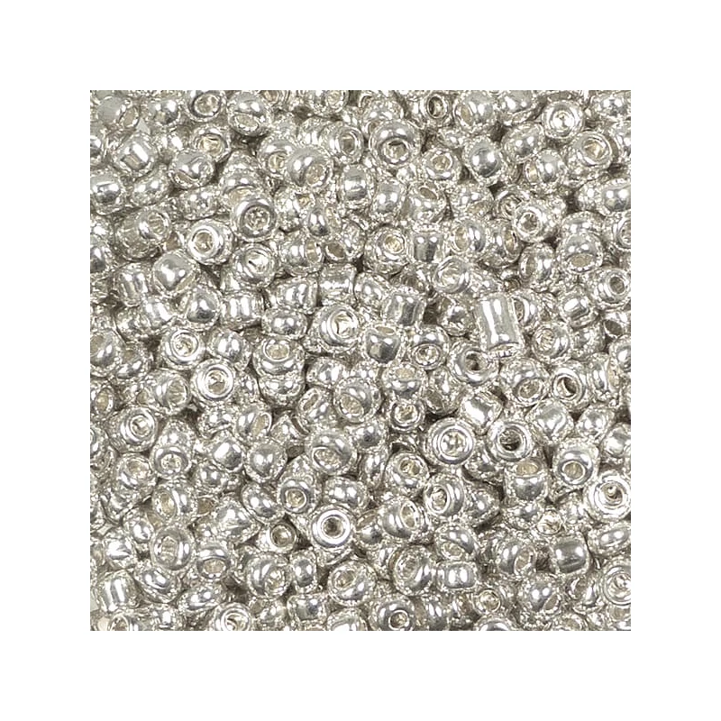 Koráliky, kovové, 2 mm - strieborné