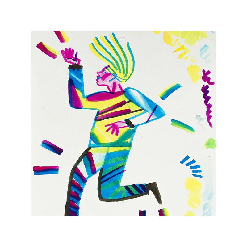 Sada akvarelových popisovačov Talens Ecoline Brush Pen - 5 ks, Primary