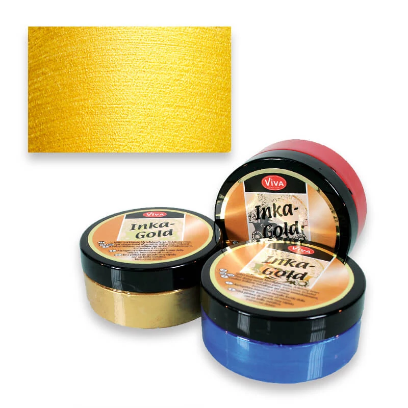Metalická náterová pasta Inka Gold, 50 g - gold