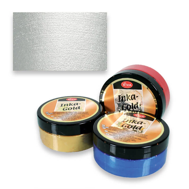 Metalická náterová pasta Inka Gold, 50 g - silber