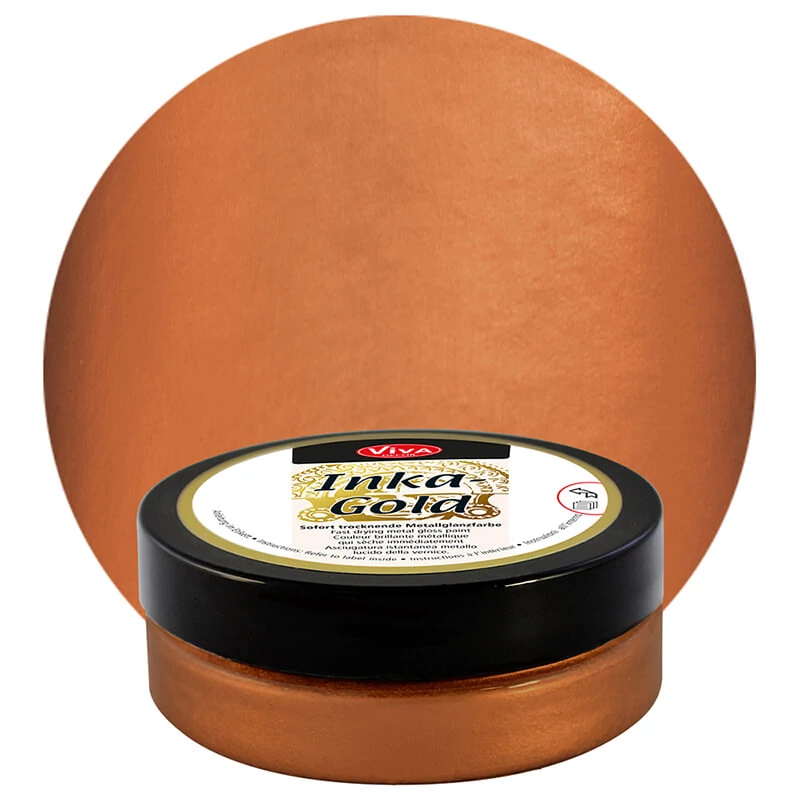 Metalická náterová pasta Inka Gold, 50 g - kupfer