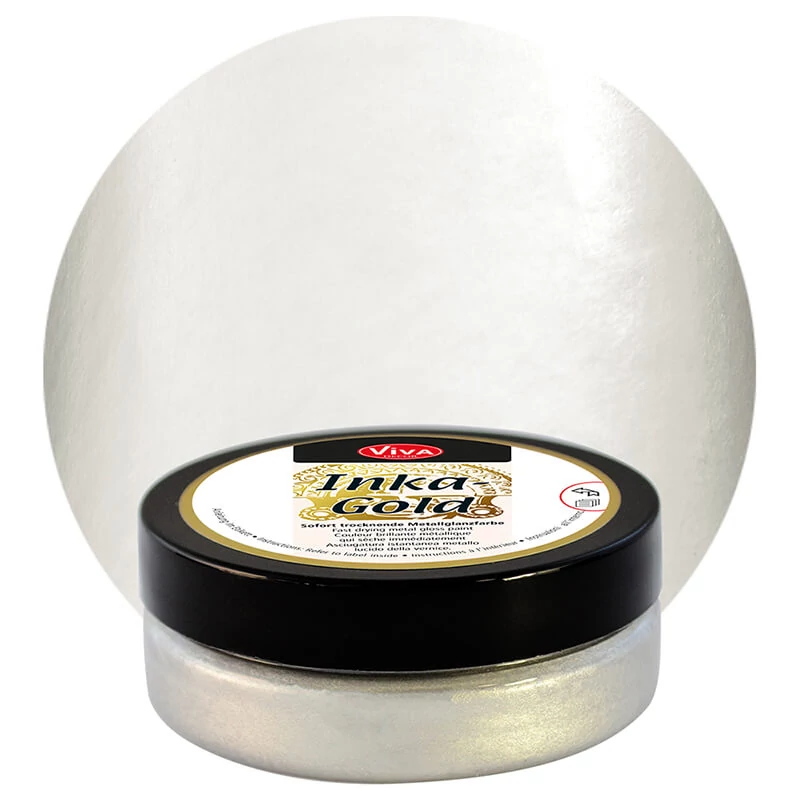 Metalická náterová pasta Inka Gold, 50 g - platinum