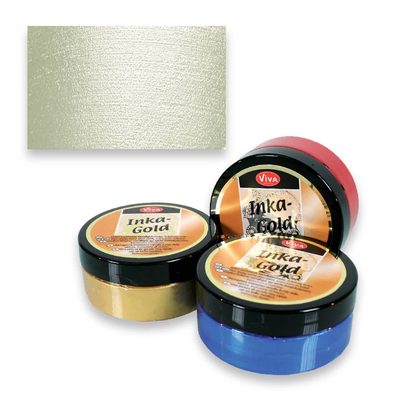 Metalická náterová pasta Inka Gold, 50 g - platinum