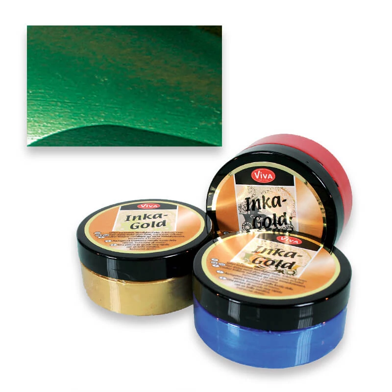 Metalická náterová pasta Inka Gold, 50 g - smaragd