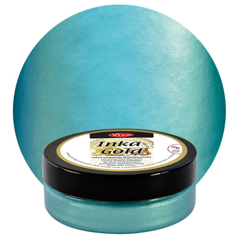 Metalická náterová pasta Inka Gold, 50 g - turquoise