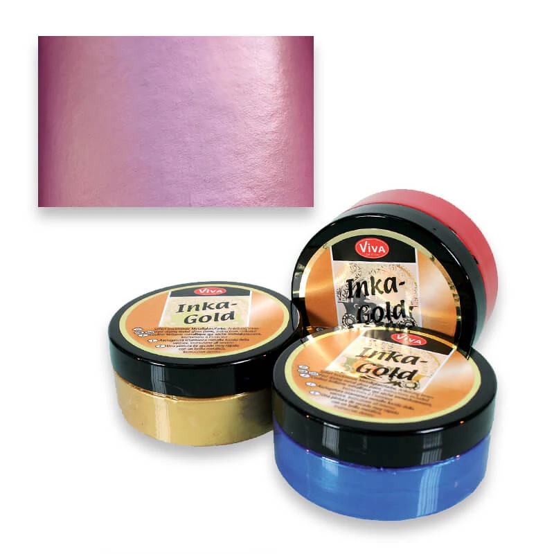 Metalická náterová pasta Inka Gold, 50 g - magenta
