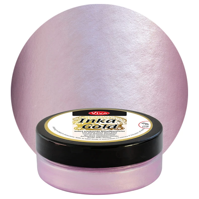 Metalická náterová pasta Inka Gold, 50 g - rose quartz