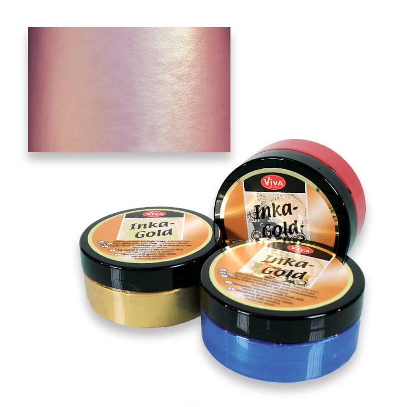 Metalická náterová pasta Inka Gold, 50 g - rose quartz