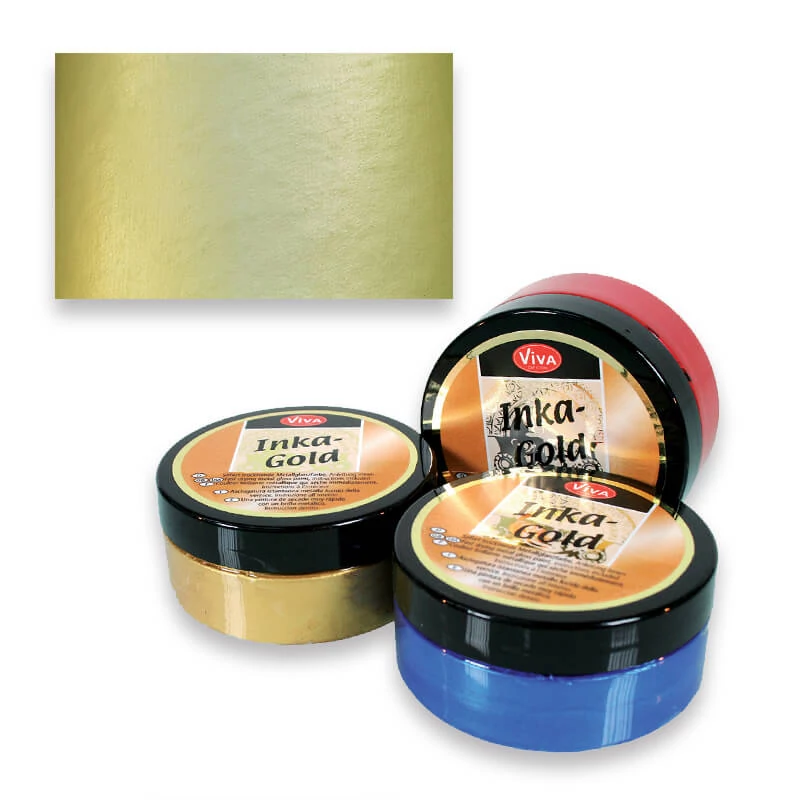 Metalická náterová pasta Inka Gold, 50 g - mint green