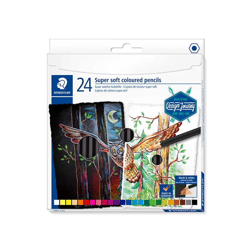 Sada farebných ceruziek, Staedtler, Design Journey, Super Soft - 24 ks