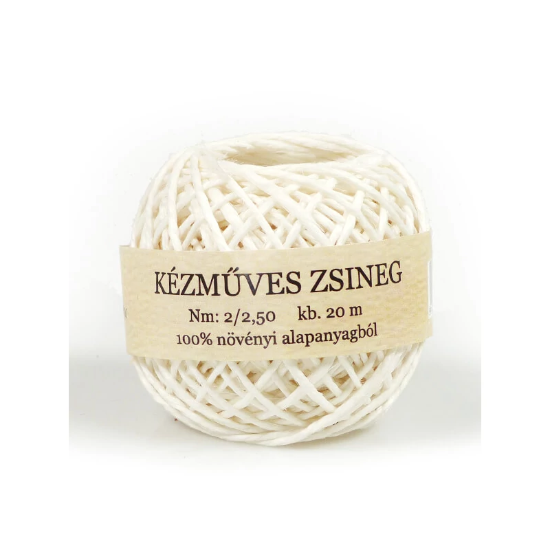 Konopný špagát, návin 20 m - biely