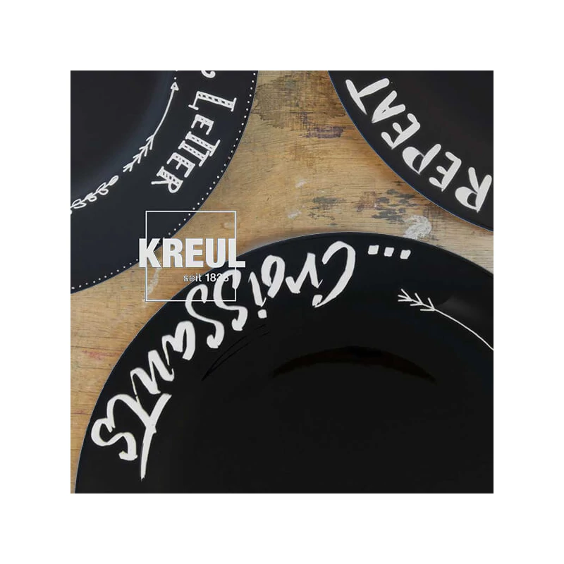 Popisovač na sklo a porcelán, Kreul Classic Calligraphy - 68 biela