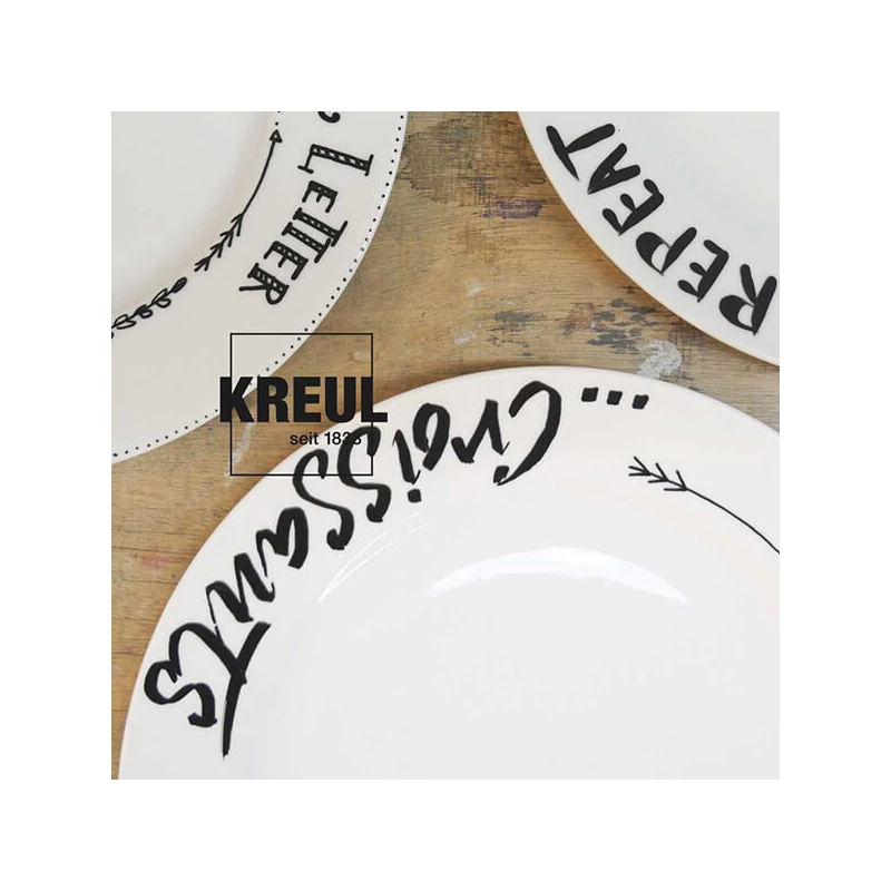 Popisovač na sklo a porcelán, Kreul Classic Calligraphy - 71 čierna