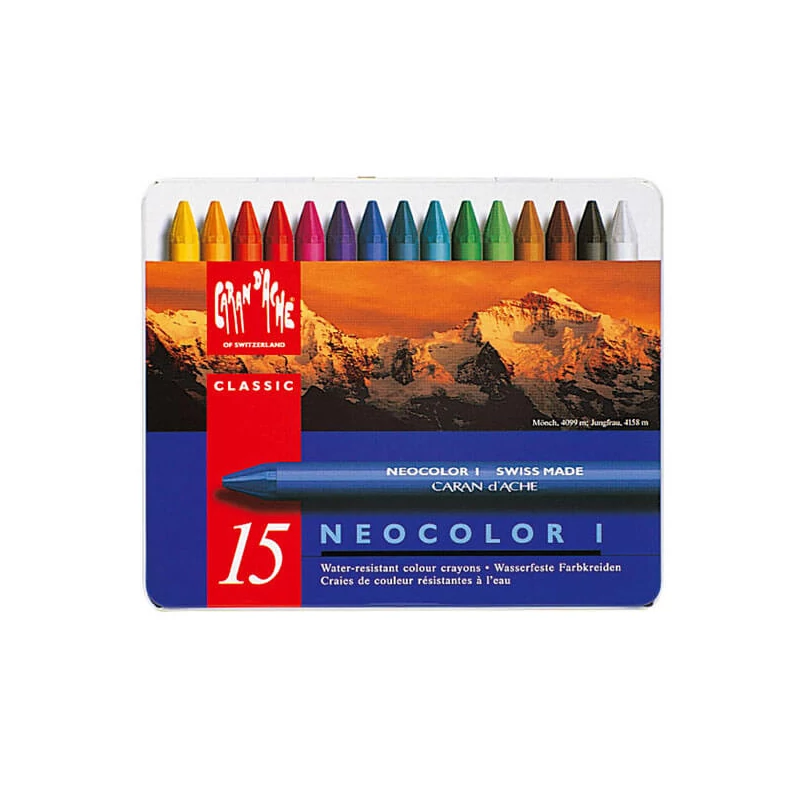 Sada voskových olejových pastelov Caran d'Ache Neocolor I- 15 ks