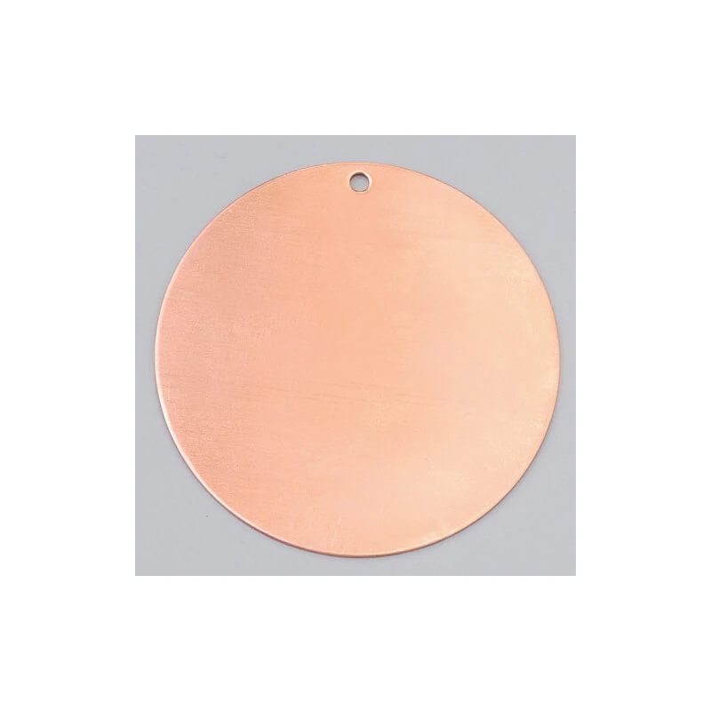 Smaltovaný červený medený základ - okrúhly, 51 mm