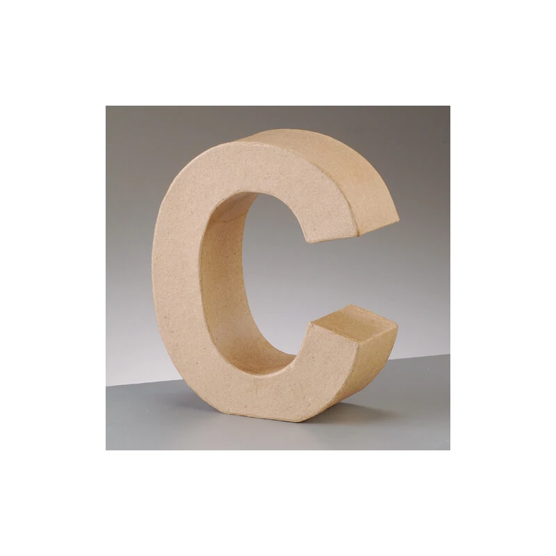 Písmeno z papier-mache - C, 10 cm
