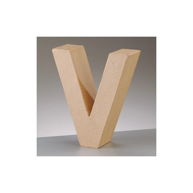 Písmeno z papier-mache - V, 10 cm