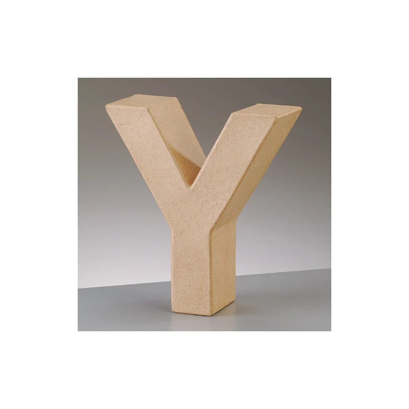 Písmeno z papier-mache - Y, 10 cm