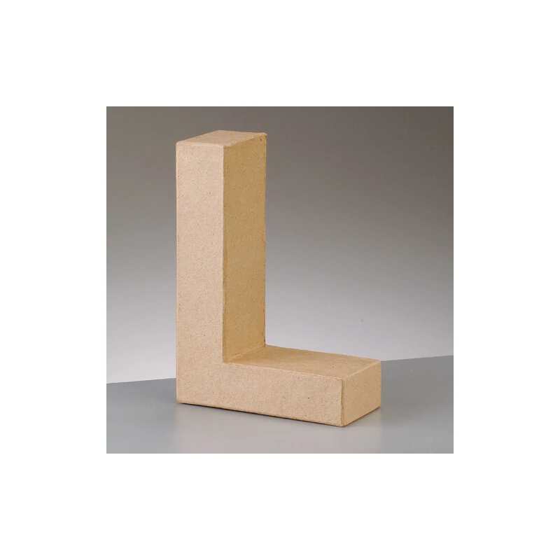 Písmeno z papier-mache - L, 10 cm