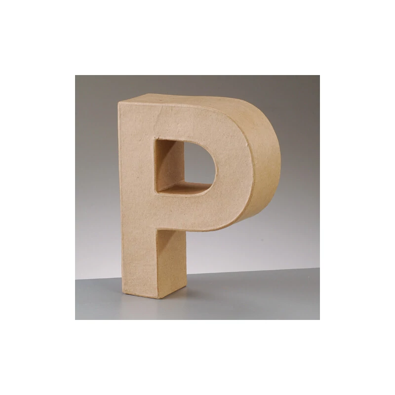 Písmeno z papier-mache - P, 10 cm