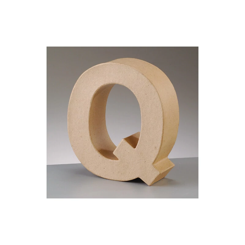 Písmeno z papier-mache - Q, 10 cm