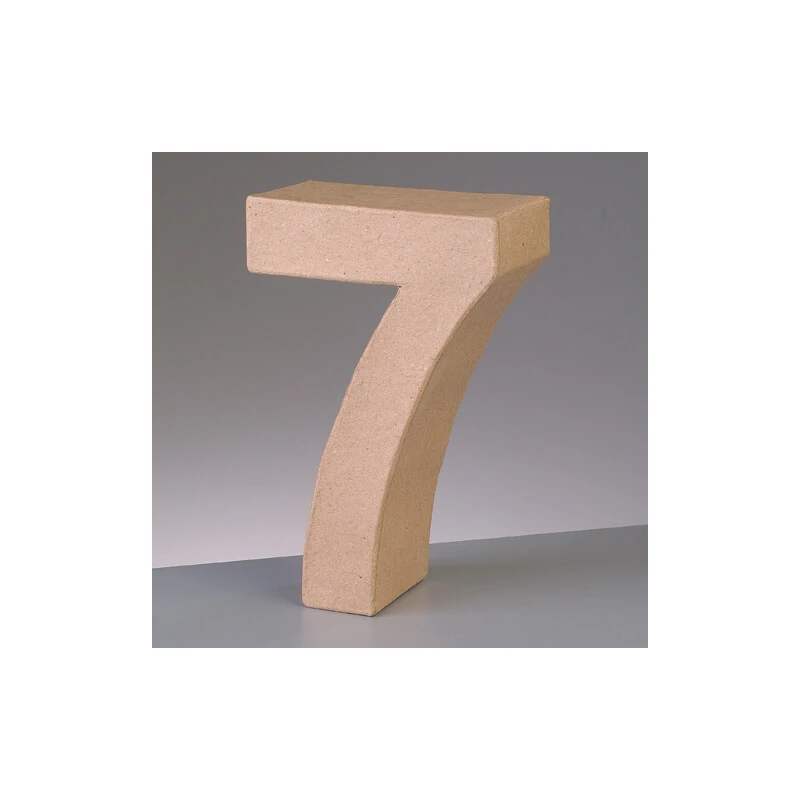 Číslo z papier-mache - 7, 10 cm