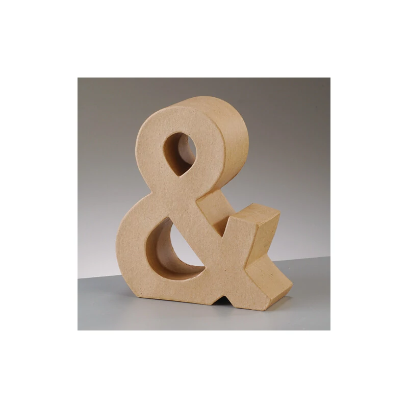 Interpunkčné znamienko z papier-mache - &, 10 cm