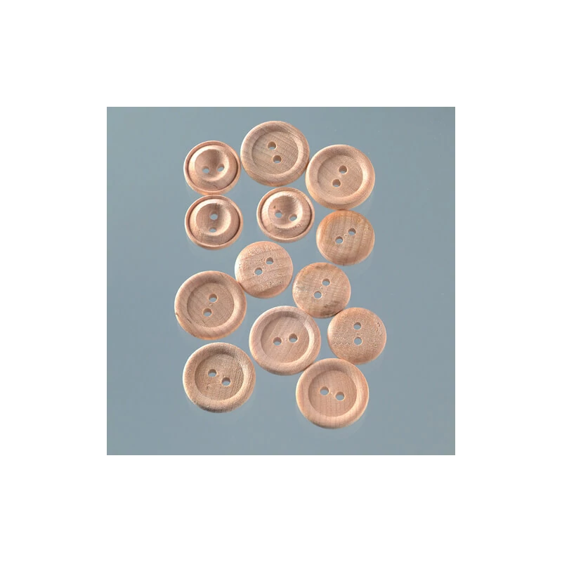 Plastové gombíky - wood buttons, 1,5-1,9 cm
