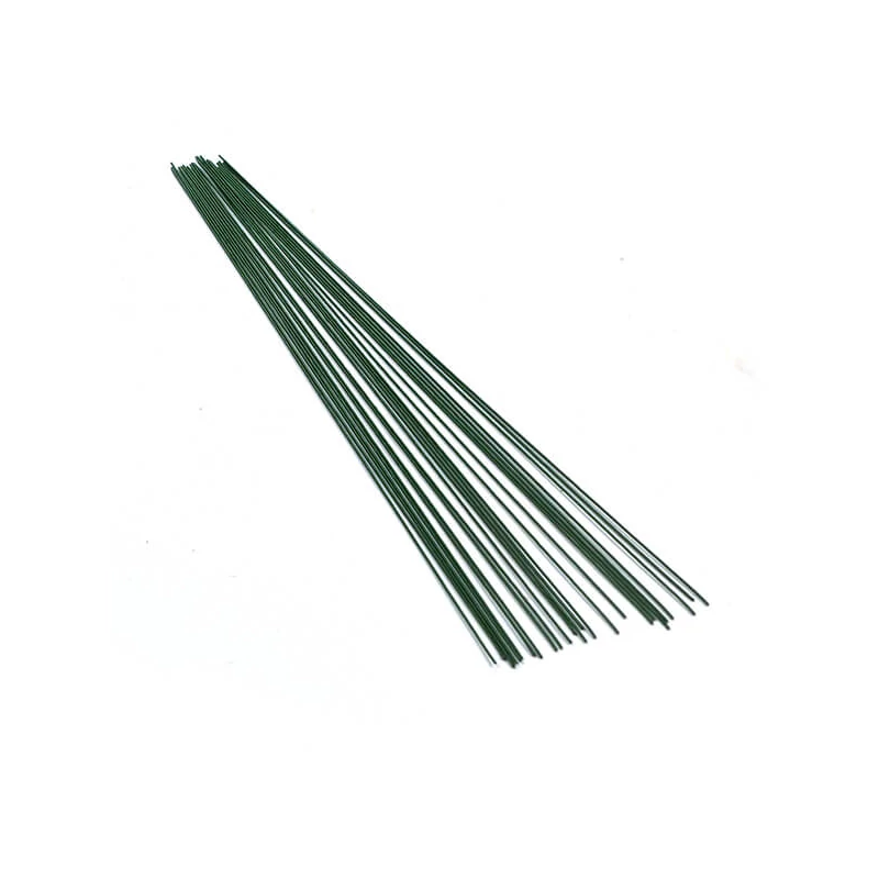 Aranžérsky drôt do kvetov, 0,8 mm, 28 cm, 20 ks - zelený