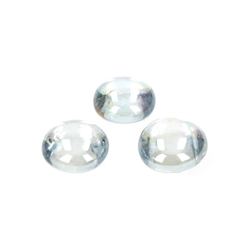 Sklenený štrk, 18-20 mm, 100 g - dúhový, bezfarebný