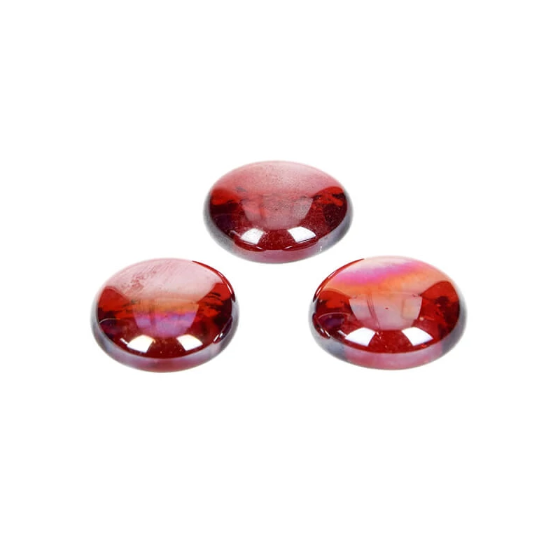 Sklenený štrk, 18-20 mm, 100 g - dúhový, červený