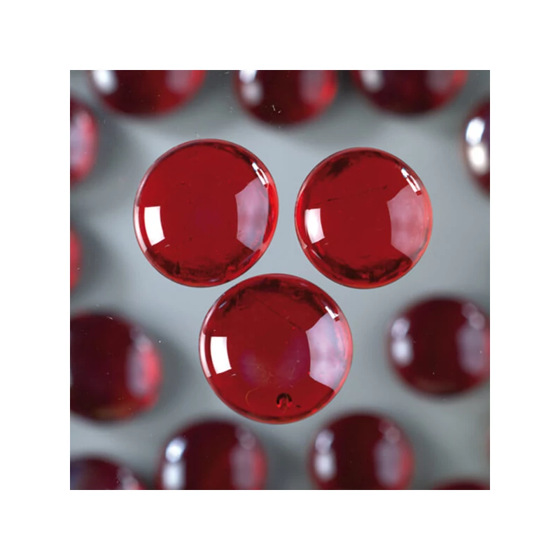 Sklenený štrk, 18-20 mm, 100 g - dúhový, červený