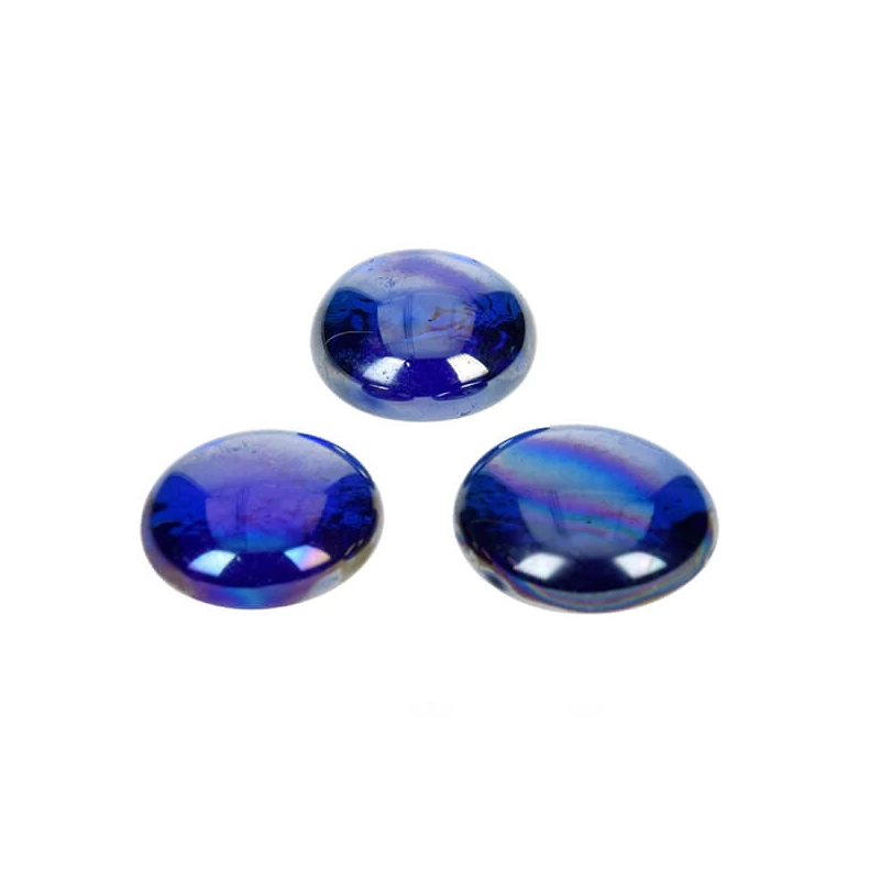 Sklenený štrk, 18-20 mm, 100 g - dúhový, modrý