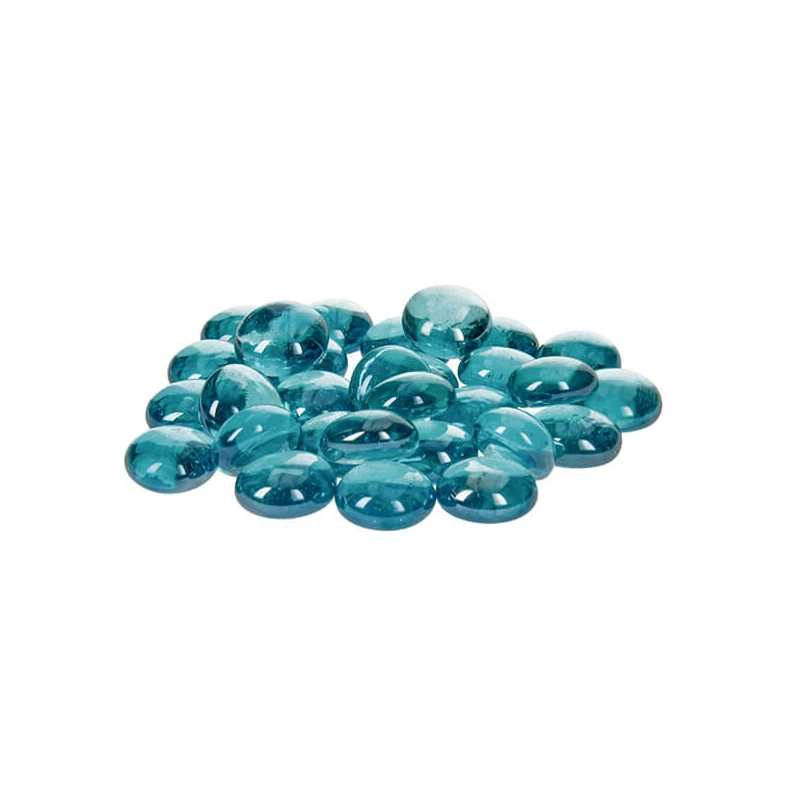 Sklenený štrk, 18-20 mm, 100 g - dúhový, tyrkysový
