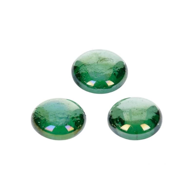 Sklenený štrk, 18-20 mm, 100 g - dúhový, machovo zelený