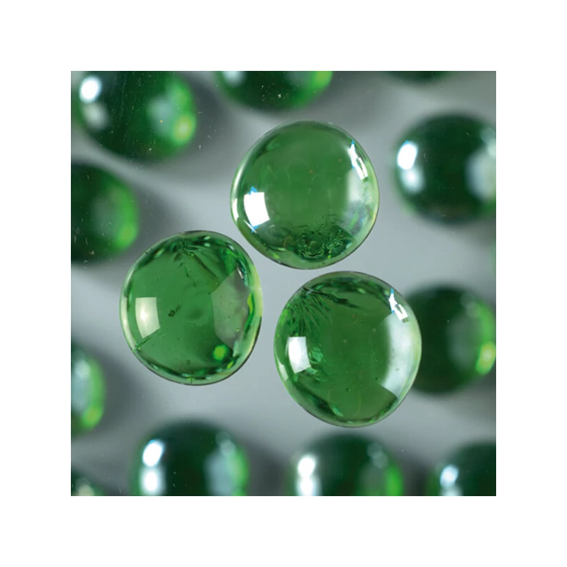Sklenený štrk, 18-20 mm, 100 g - dúhový, machovo zelený