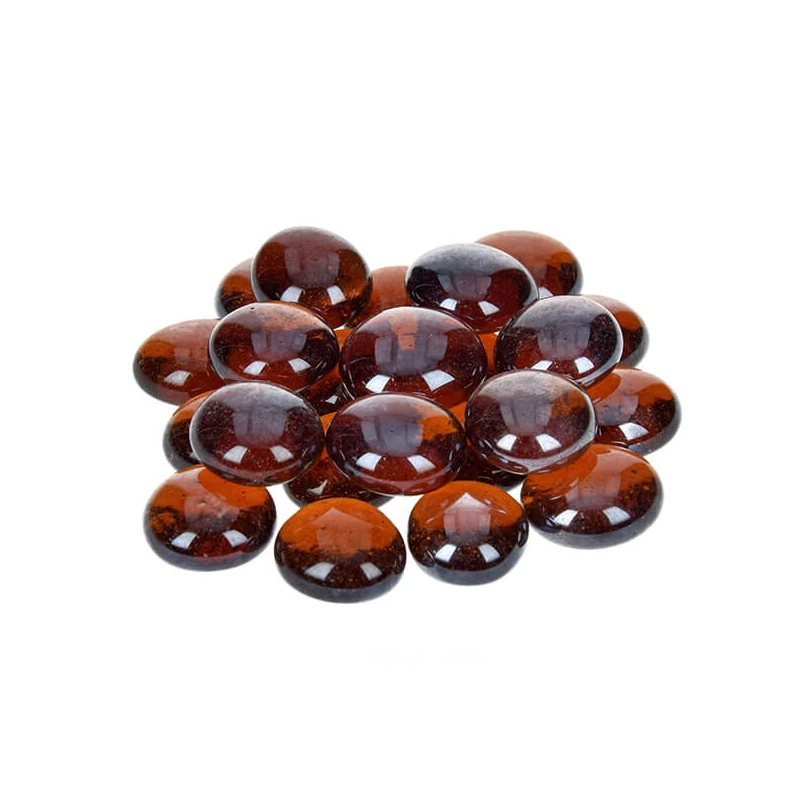 Sklenený štrk, 18-20 mm, 100 g - dúhový, topaz