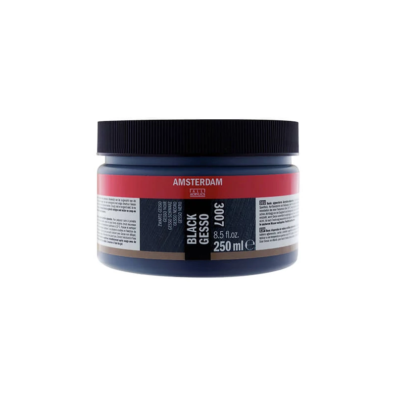 Talens Amsterdam gesso primer, 250 ml - čierny