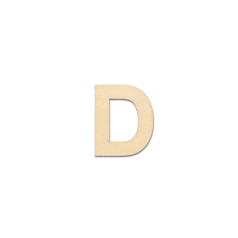 Drevené písmeno, 40x2 mm - D